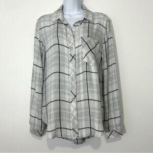 Cloth & Stone Ladies Size Small Plaid Long Sleeve Top